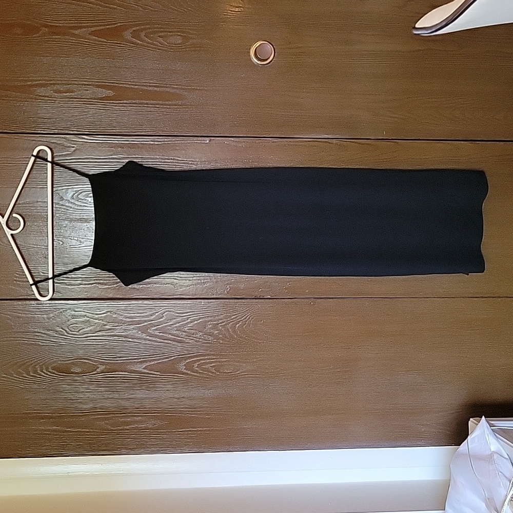 Blue Rain Black Midi Dress